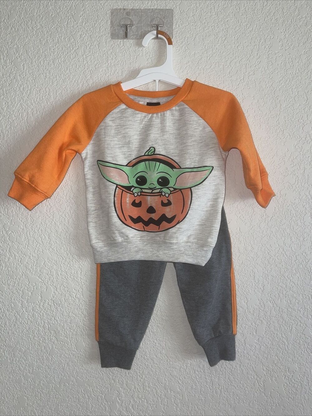 12 Months Star Wars 2 Piece Sweat Shirt And Pants Baby Halloween Set